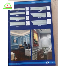 Phào chỉ hoa văn trắng trơn